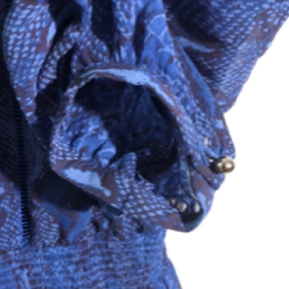 NWOT Banana Republic Snakeskin Print Long Sleeve Mini Boho Dress - Picture 12 of 15